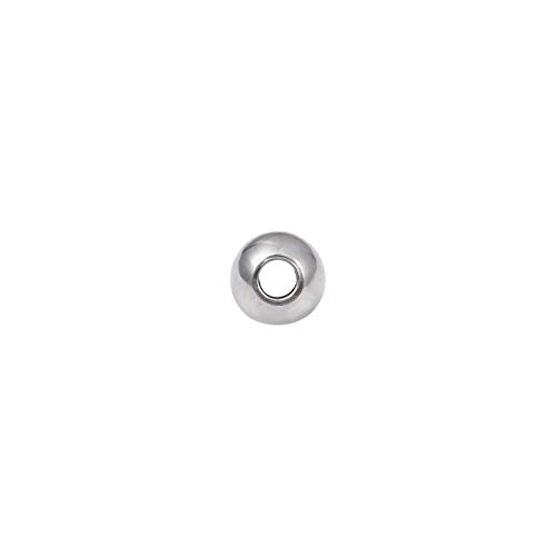 BEADIA Stainless Steel Spacer Beads 3x2.5mm Round Loose Charm Caps Beads for DIY Jewelry Making 100pcs with 1mm Hole - color: 3x2.5mm 1mm