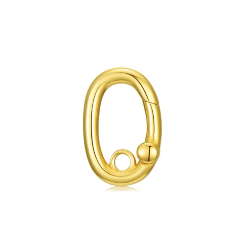18K Gold Jewelry Clasp Necklace Extender Clasp Bracelet Extension Connector for DIY Necklace Bracelet Anklet Jewelry Making (Style 5) - style: Style 5