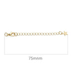 BEADIA 14K Gold Plated Extender Chains 75mm 20pcs Star Extension Tail Chains for Jewelry Making Findings - color: Star