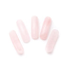 5PCS Natural Rose Quartz Stone Rectangle Curved Beads Gemstone Pendants Connectors for DIY Bracelet Neclace Jewelry Making - color: Rose Quartz