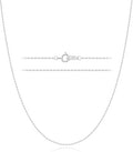 Gacimy 925 Sterling Silver Chain for Women, 1mm 1.3mm 1.5mm 1.8mm Cable Chain Necklaces - size: 22 Inches, style: b.1mm Silver