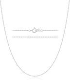 Gacimy 925 Sterling Silver Chain for Women, 1mm 1.3mm 1.5mm 1.8mm Cable Chain Necklaces - size: 22 Inches, style: b.1mm Silver