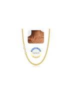 Jewlpire 3mm Flat Link Chain 18K Gold Plated/Black/Silver Chain Necklace for Women, Non-Fading Women's Chains Necklace 16 18 20 22 24 26 Inch - color: 02 - 3mm-18K Gold Plated, size: 20 Inches