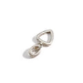 1Pc 925 Sterling Silver Triangle Lobster Clasp with Oval Spring Gate Connector Extenders for Necklace Jewelry Making (Silver, M)