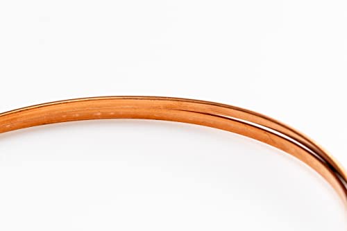 10 Gauge, 99.9% Pure Copper Wire (Half Round) Dead Soft CDA #110 Made in USA - 1 Ounce (4FT) by CRAFT WIRE - size: 10 Gauge, style: 1 Ounce