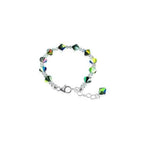 Gem Avenue Adjustable 7 to 8 inch Bracelet with .925 Silver and Austrian Crystals - color: Vitrail Medium