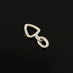 1Pc 925 Sterling Silver Triangle Lobster Clasp with Oval Spring Gate Connector Extenders for Necklace Jewelry Making (Silver, M)