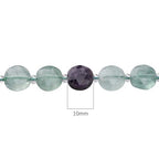 BEADIA Natural Faceted Fluorite Rondelle Disk Stone Beads 10x5mm 37cm for DIY Chain Jewelry Making - color: Fluorite