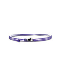 Made by Nami Surfer Anklet with Snap Hook Clasp Waterproof & Adjustable Thin String Ankle Bracelets for Women and Men Handmade Jewelry for Beach and Music Festival Accessories - color: Purple Black