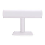 T-bar Jewelry Organizer Display For Watches, Bracelet White PU Jewelry Display Stand - color: 1 tier-white