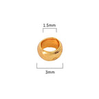 BEADIA 18K Gold Plated Crimp Beads Non Tarnish 3mm 400pcs for Jewelry Making Findings - color: Crimp Beads Gold, size: 3mm