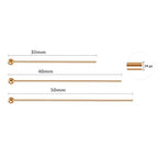14K Gold Filled Ball Pin Head Pins 24 Gauge Jewelry Finding for Wire Wrapping Jewelry Making Permanent Jewelry (2 inches) - size: 2 inches