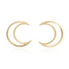 20pcs Adabele Brushed Raw Brass 16mm Filigree Moon Connector Component Earring Findings No Plated/Coated for Jewelry Craft Making CF-C3 - size: Filigree Moon (16mm)