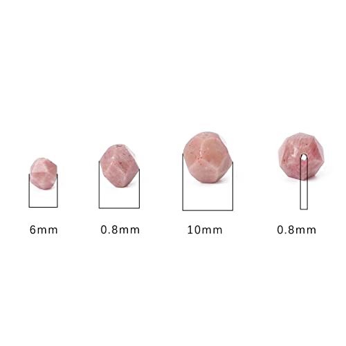 BEADIA Faceted Natural Red Wood Marble Stone Round Beads 8mm 36cm/Strand for Jewelry Making - color: Red Wood Marble, size: 8mm
