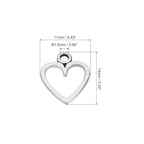 PATIKIL Heart Charm, 100Pcs Mini Heart Circle Pendant Charm Bulk for Jewelry Making Earrings Necklace Wedding Crafts - color: Dark Silver