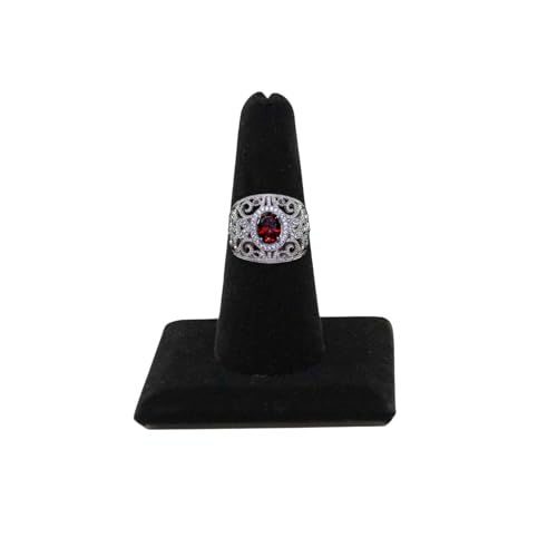 Novel Box Black Velvet Jewelry Ring Finger Display Stand 2.12x2.12x2.37 Inches with Square Base - Ring Holder Organizer Stand for Selling or Personal Use - Display Stands for Rings - color: Single Ring Finger, size: Black Velvet
