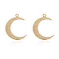 20pcs Adabele Brushed Raw Brass Moon Component Earring Findings 22mm (0.87 inch) Pendant No Plated/Coated for Jewelry Craft Making CF-C1 - size: Moon (22mm)
