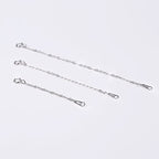 ALEXCRAFT White Gold Necklace Extenders 925 Sterling Silver Necklace Bracelet Ankle Extender Chain Extension for Jewelry Making（2 3 4 inch） - style: White Gold-Rectangle Tag