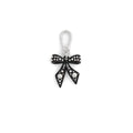 COACH Women's Collectible Signature Jewelry Charm - color: Pearl Bow Black/Rhodium