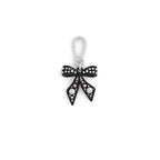 COACH Women's Collectible Signature Jewelry Charm - color: Pearl Bow Black/Rhodium