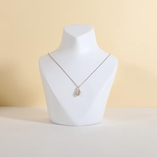 3D Gypsum Jewelry Display Mannequin, Necklace display Bust Stand for Home Decor, Necklace Pendant Chain Display for Selling【Gypsum Bust Height 6.5 inch-White】 - color: White, size: Small
