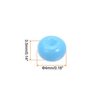 HARFINGTON 2000Pcs Small Glass Beads 6/0 4mm Loose Tiny Round Small Beads for Bracelet Earring Rings Jewelry Making, Sky Blue - color: Sky Blue