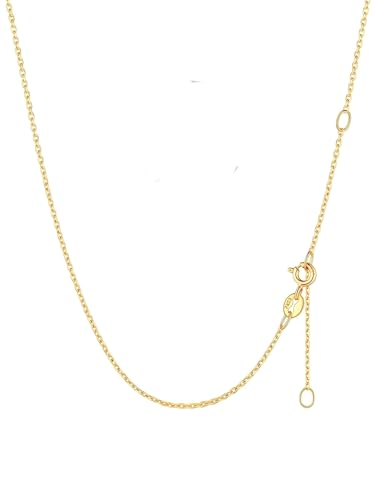 ChicSilver 1.1mm/ 1.5mm 925 Sterling Silver Chains for Women Dainty Thin Silver Necklace Chain for Women - 16/18/20/22/24 Inch - color: 1.1mm Width - Gold, size: 16 Inches Length