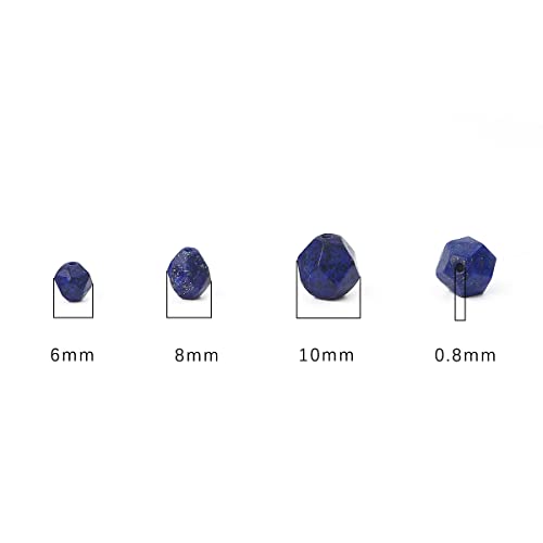 BEADIA Faceted Natural Lapis Lazuli Stone Round Beads 8mm 36cm/Strand for Jewelry Making - color: Lapis Lazuli, size: 8mm
