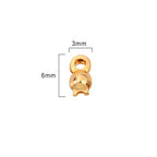 Beadia 18K Gold Plated End Caps Non Tarnish 3x6mm 200pcs for Jewelry Making Findings - color: End Caps Gold, size: 3x6mm