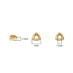 BEADIA 14K Gold Plated Triangle Spacer Beads 3x1.5mm 50pcs for Jewelry Making Findings Non Tarnish - color: 14K Gold, size: 3x1.5mm Triangle