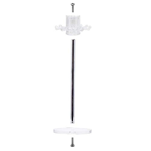 Isaac Jacobs Clear Acrylic Necklace Holder (12 Rotating Hooks) – Hanging Chain Organizer, Sleek & Sturdy Stand for Jewelry – Storage Solution- Bedroom- Bathroom - Countertop - Nightstand - size: 12 Hooks Rotating