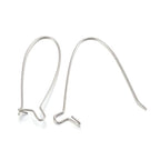 Adabele 50pcs 316 Grade Stainless Steel Hypoallergenic Earring Hooks, 43mm Kidney Ear Wire, 20 Gauge, Stainless Steel Gray, Modern Earring Hook Findings - size: 43mm (1.7 inch) Long
