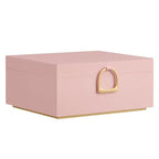 SONGMICS 2-Layer Jewelry Box, Jewelry Organizer with Handle, Removable Jewelry Tray, Jewelry Storage, Floating Effect, 8.1 x 9.4 x 4.3 Inches, Gift Idea, Jelly Pink UJBC165R01 - color: Jelly Pink