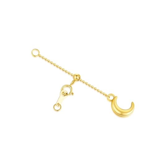 18k Yellow Gold 1"/2"/3"/4"/5"/6" Adjustable Necklace Extender Chain, 18k Gold Adjustable Necklace Extender Bracelet Anklet Extension Chain, Adjustable Bracelet Extender 18k Gold - color: style 5, size: 3inch