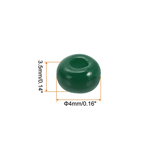 HARFINGTON 2000Pcs Small Glass Beads 6/0 4mm Loose Tiny Round Small Beads for Bracelet Earring Rings Jewelry Making, Black Green - color: Black Green