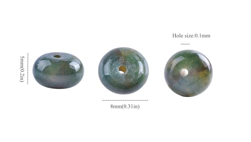 Rondelle Beads for Jewelry Making 5x8mm Natural Stone Beads 1 Strand 15.5inch Lentil Spacer Beads Rondelle Gemstone Bead Semi-Precious Stone Bead for Bracelet Necklace Crafts Green Aventurine - color: Green Aventurine Stone Beads