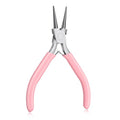 Round Nose Pliers for Jewelry Making 5 Inch Precision Jewelry Pliers Stainless Steel Chain Nose Plier Jewelry-Making-Tools for DIY Crafts Hobby Projects (Pink) - color: Pink