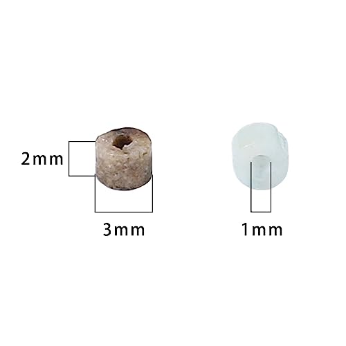 BEADIA Natural Amazonite Short Cylinder Beads 2x3mm 155pcs Tube Loose Semi Gemstone Beads for Jewelry Making Design - color: Amazonite