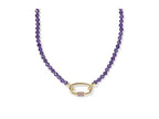 Kendra Scott, Women's, Emery Beaded Strand Necklace - color: Gold Drk Purple Amethyst