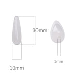 BEADIA Natural White Agate Teardrop Stone Beads 10x30mm 12pcs Dangle Earring Charm for DIY Jewelry Making - color: White Agate