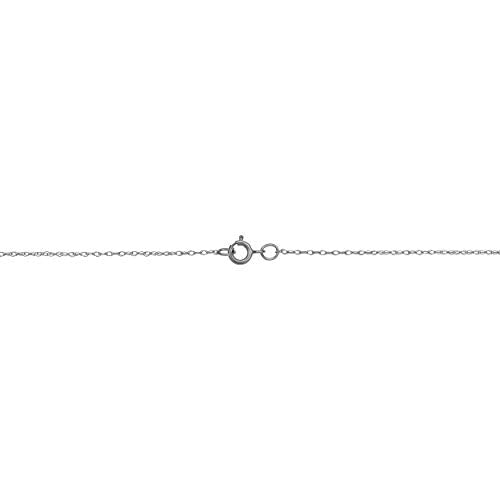 Kooljewelry Womens Classic Rope Chain - 14k White Gold Barely-There Necklace Thin Lightweight - size: 24 inch, style: 0.7 mm wide
