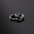 30Pcs 6-8mm Double Jump Rings for Jewelry Making, Key Rings for Keychains, Stainless Steel Mini Split Ring with Plier, Crafts Double Split Rings Fishing (8mm, Gun Black)