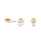 BEADIA 14K Gold Plated Hexagon Spacer Beads 4x1.5mm 50pcs for Jewelry Making Findings Non Tarnish - color: 14K Gold, size: 4x1.5mm Hexagon