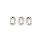 18K Gold Filled Oval Clasp Spring Claps Connector Carabiner Keychain for DIY Jewelry Finding Necklace Bracelet (Silver(9.5x19x3mm)) - color: Silver(9.5x19x3mm)