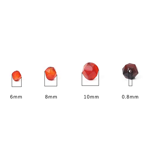 BEADIA Faceted Natural Dream Agate Stone Round Beads 8mm 36cm/Strand for Jewelry Making - color: Dream Agate, size: 8mm
