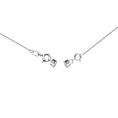 14K White Gold Magnetic Clasp Converter Round with Spring Ring | 15.8 mm x 4.5 mm | for Small Necklace or Bracelet | 1 Clasp