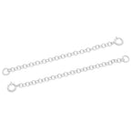 1pc Adabele Authentic 925 Sterling Silver Round Link Cable Chain Extender Clasp Strong Removable Adjustable 3 inch Extension for Necklace Bracelet Anklet Jewelry Making SS105-3 - color: Sterling silver, size: 3 inch