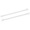 1pc Adabele Authentic 925 Sterling Silver Round Link Cable Chain Extender Clasp Strong Removable Adjustable 6 inch Extension for Necklace Bracelet Anklet Jewelry Making SS105-6 - color: Sterling silver, size: 6 inch