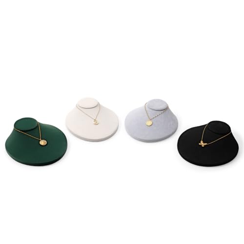 Oirlv Necklace Holder Bust Velvet Jewelry Display Necklace Display for Vendors Display Pendant Display Stand Green - color: Green Velvet