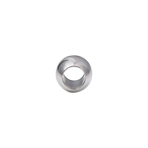 BEADIA Stainless Steel Spacer Beads 10x11mm Oval Loose Charm Caps Beads for DIY Jewelry Making 10pcs with 6mm Hole - color: 10x11mm 6mm